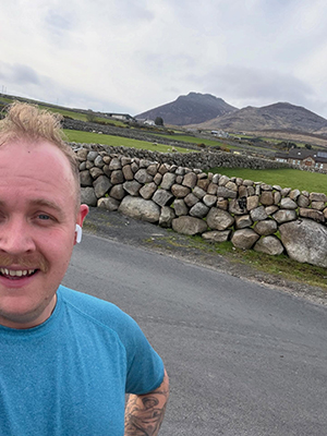 The Rev Nathan Ervine on a marathon training run in the Mourne Mountains as the COGS team raises funds for Uganda.