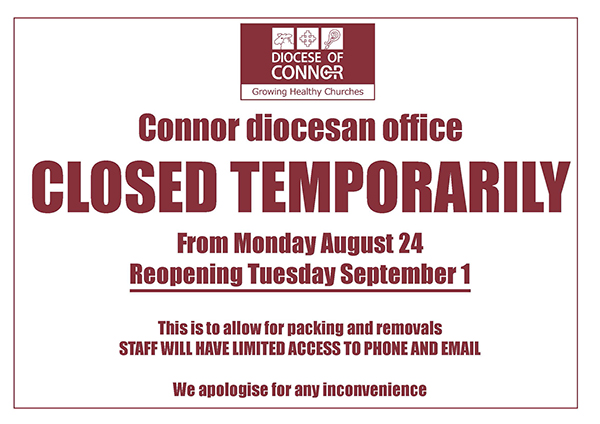 Temporary closure of Connor diocesan office